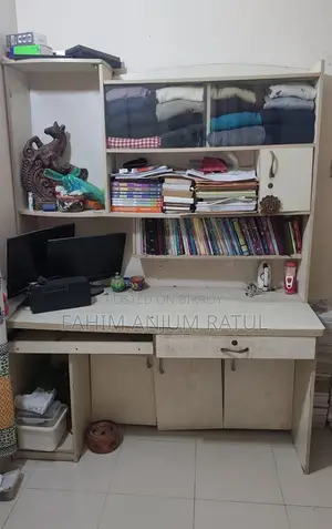 Computer Table and Bookshelf