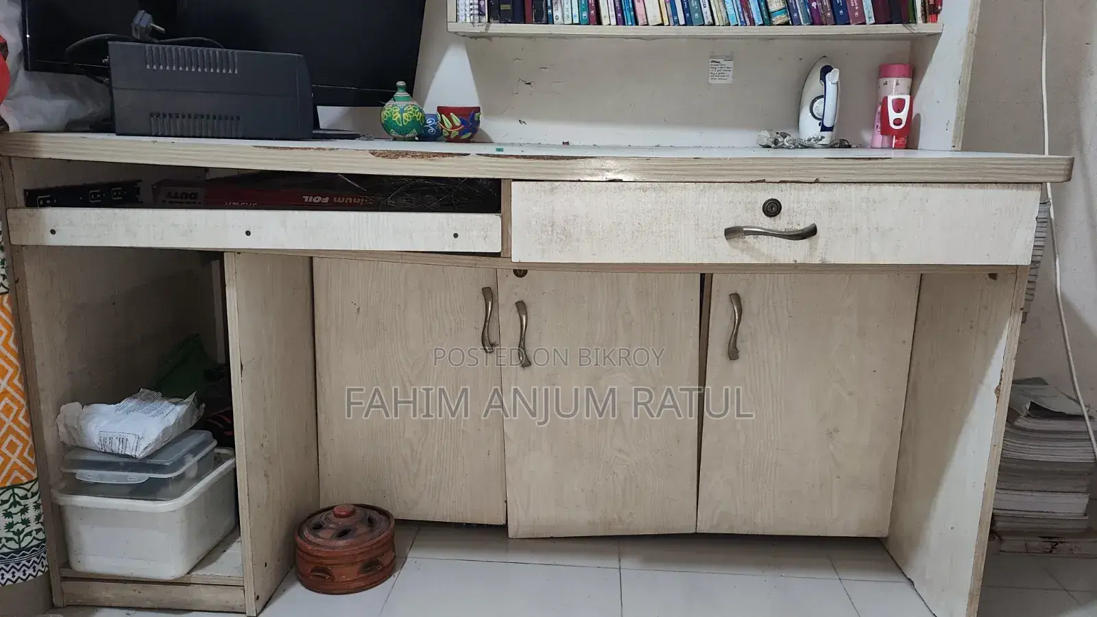 Computer Table and Bookshelf