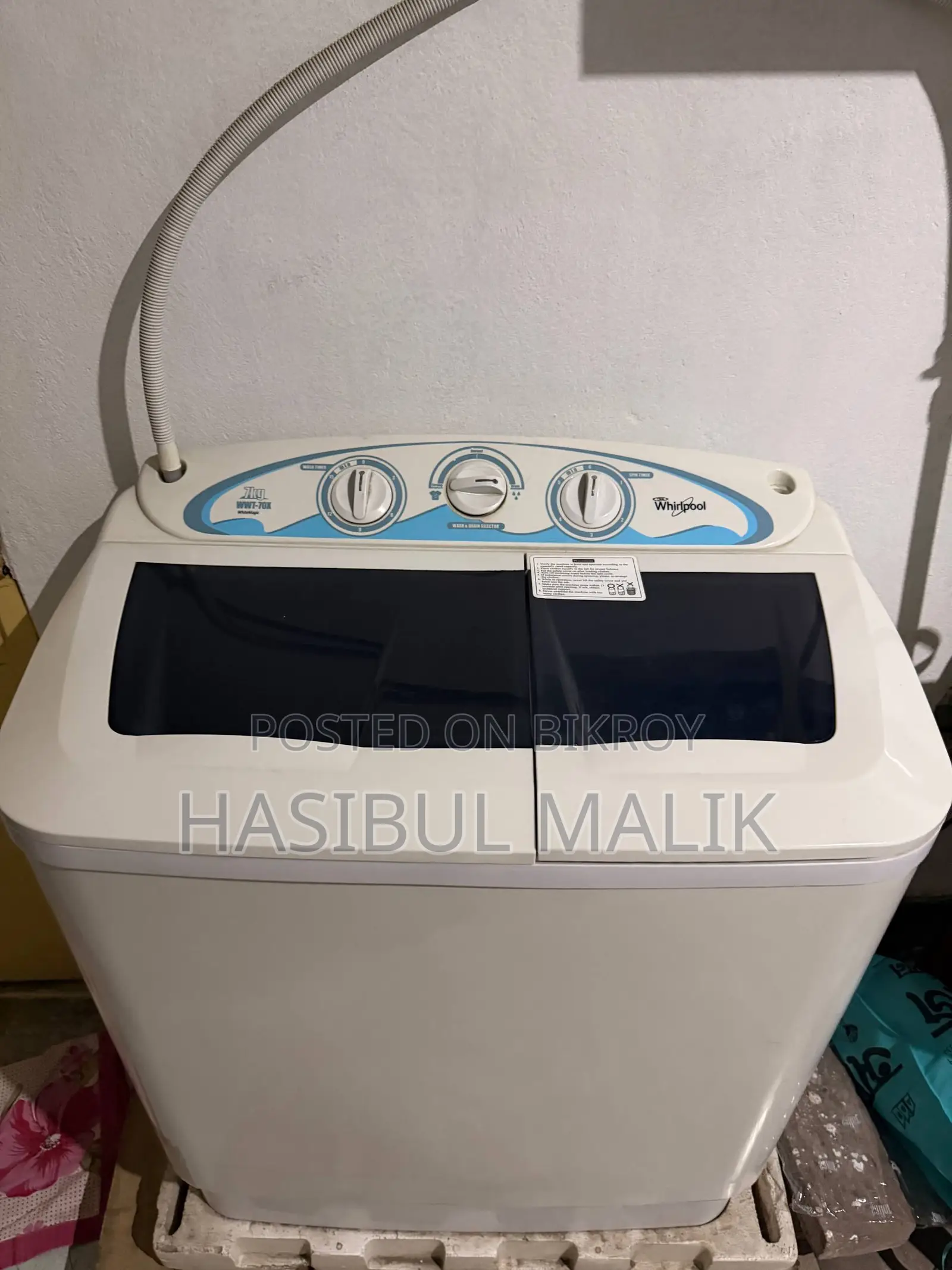 Whirlpool Washing Machine WWT 70x (Twin Tub)