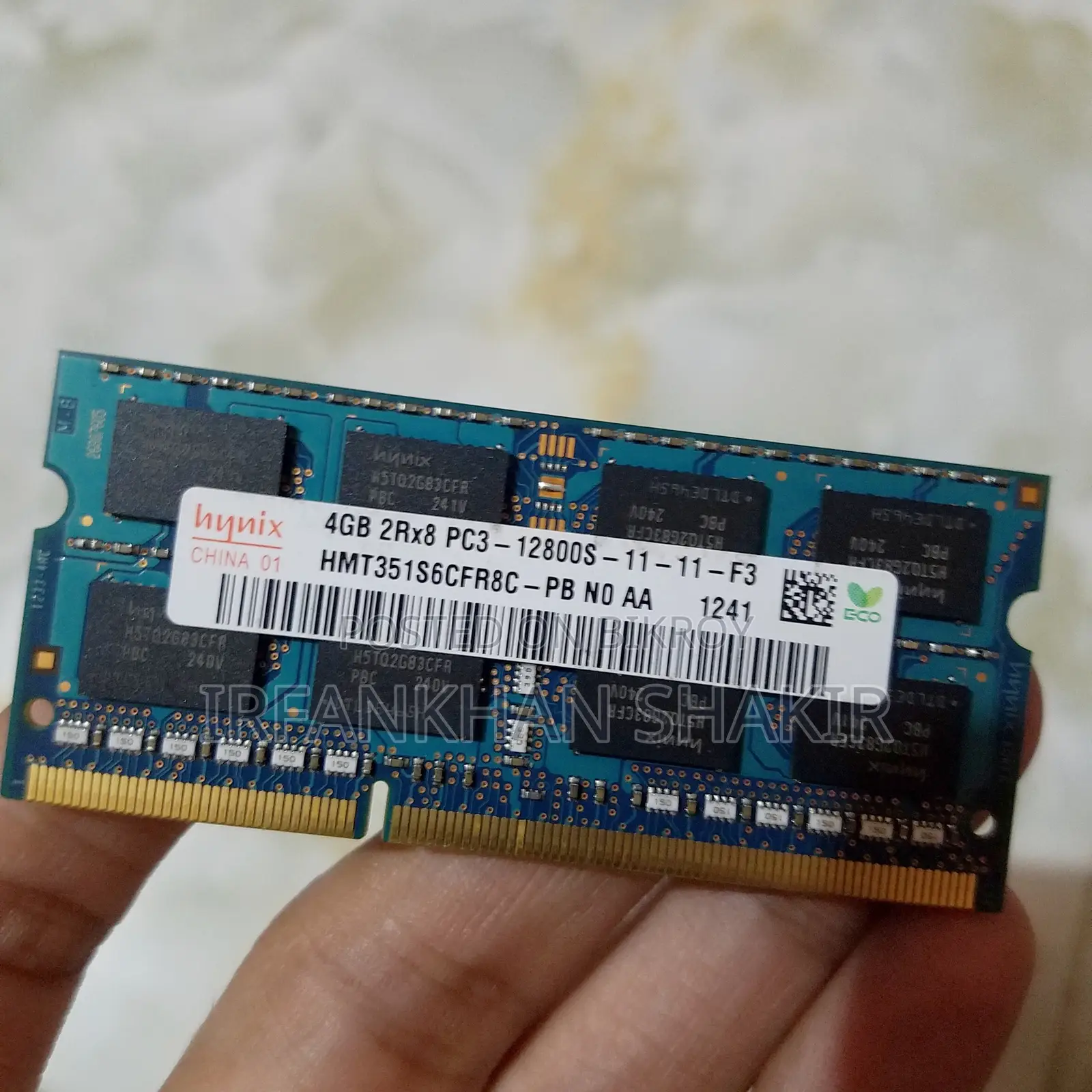 Hynix 4gb 2rx8 Pc3 Laptop Ram
