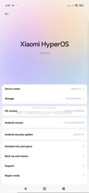 New Xiaomi Redmi 15 256 GB Gray