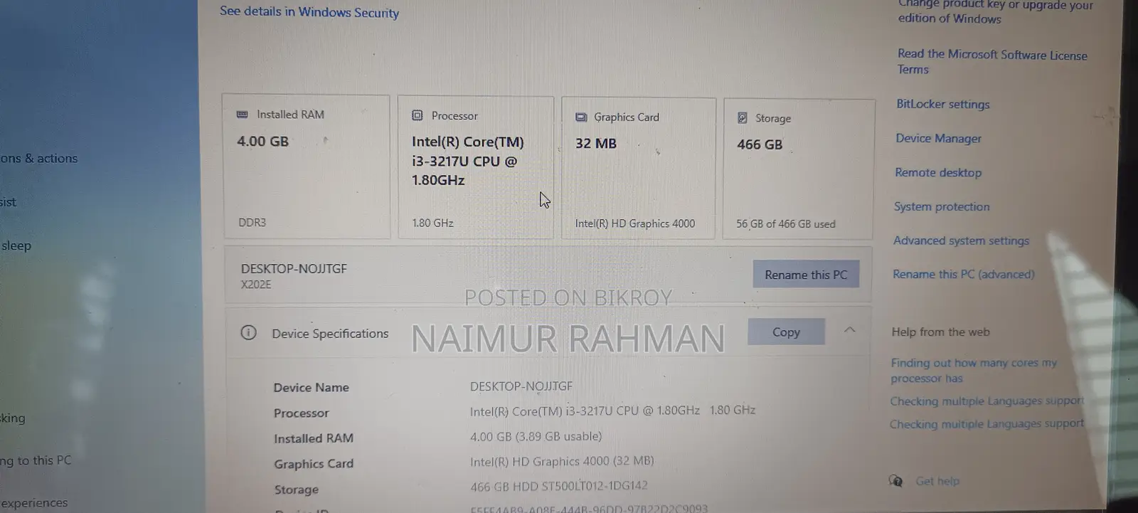 Laptop Asus 4GB Intel Core I3 SSD 512GB