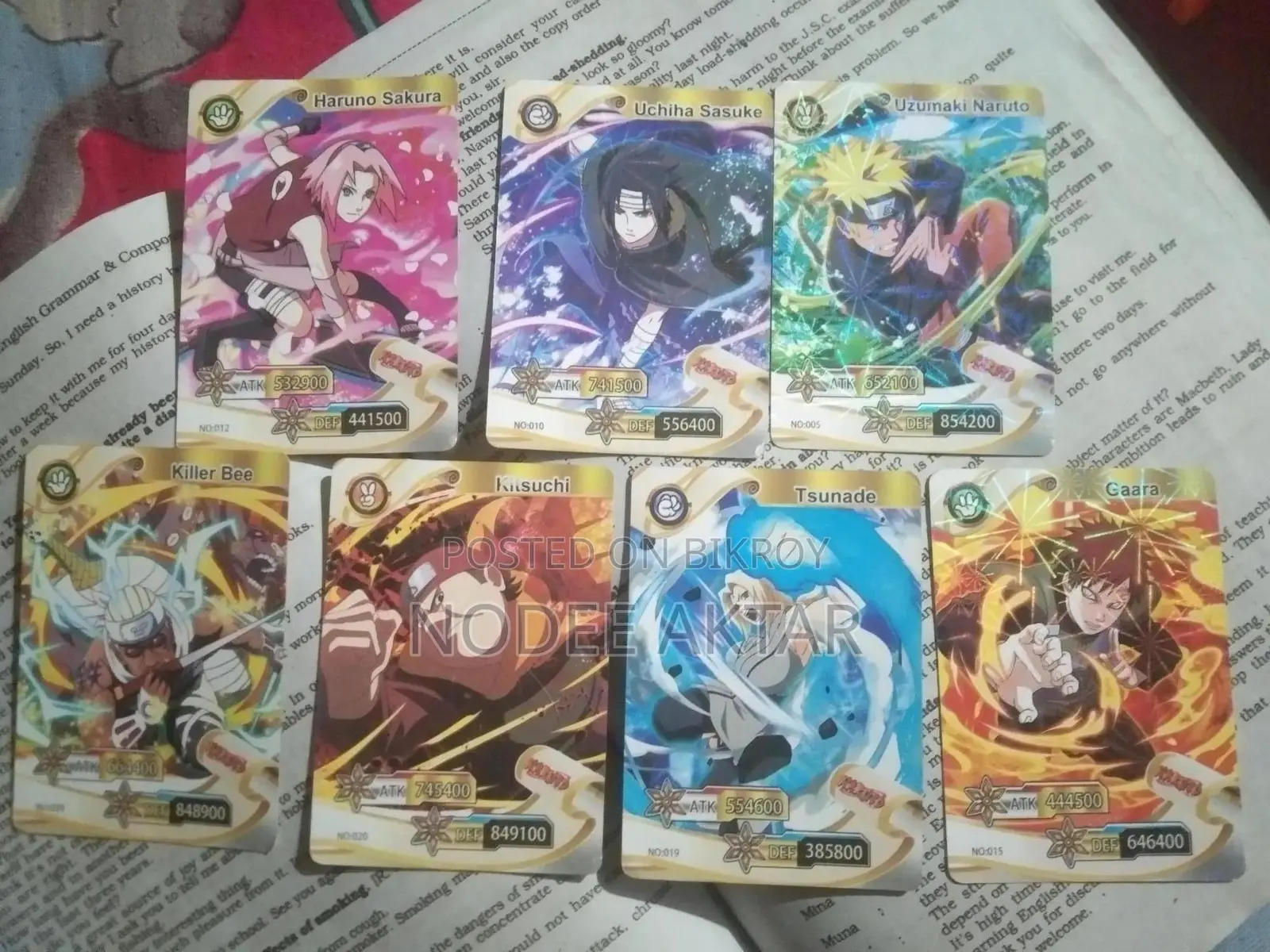 Naruto Anime Cards Collection Set (6 Cards)