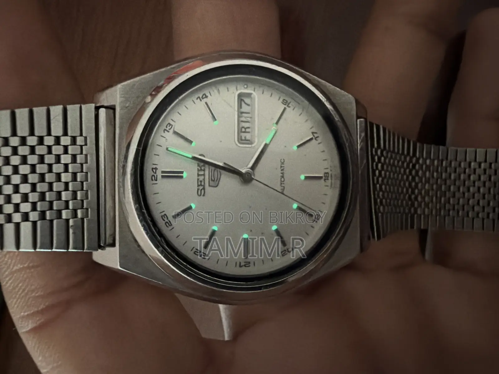 Seiko 5 Automatic (7s26-8760) Crystal Dial With Mesh Chain Strap