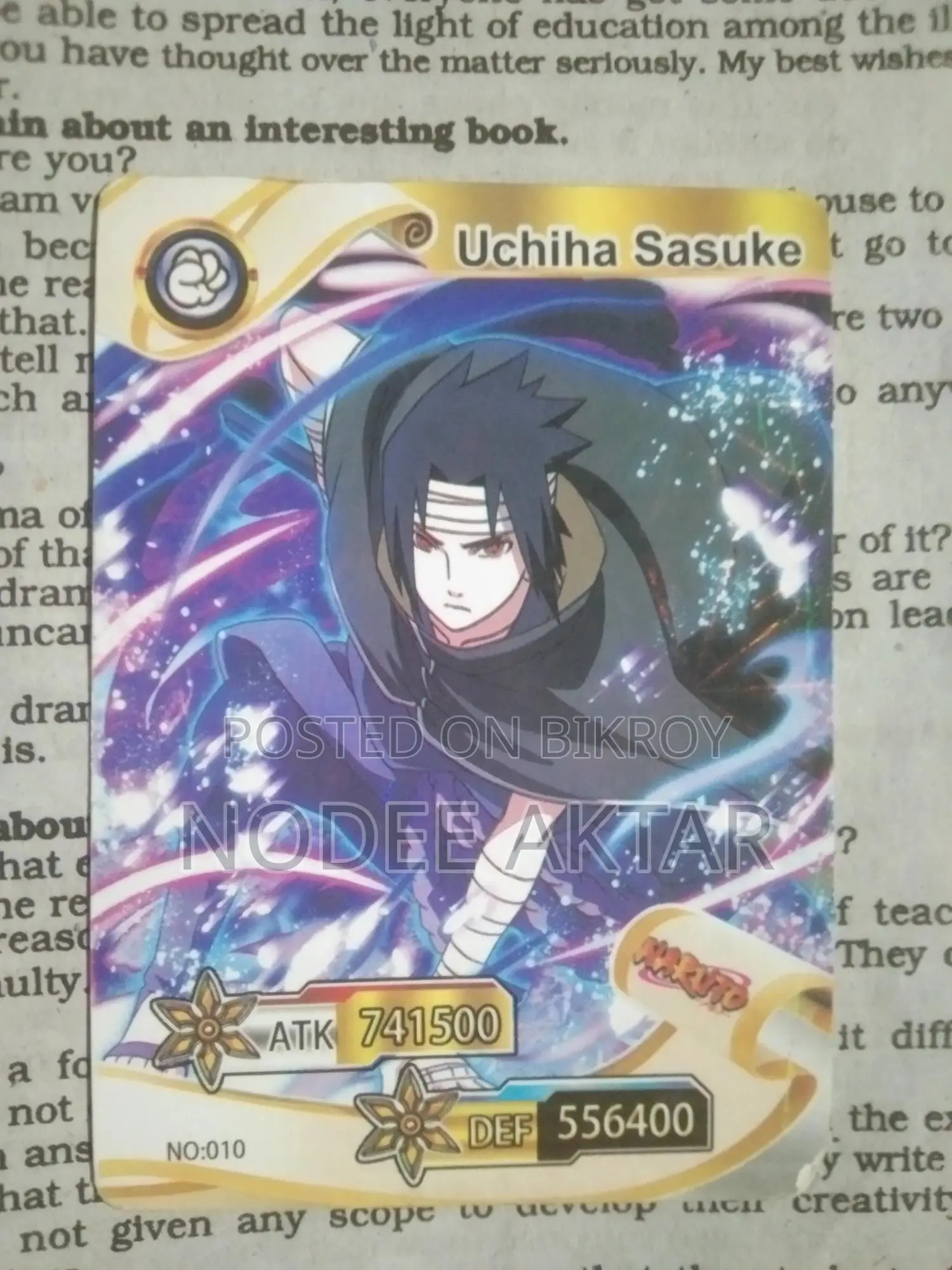 Naruto Anime Cards Collection Set (6 Cards)
