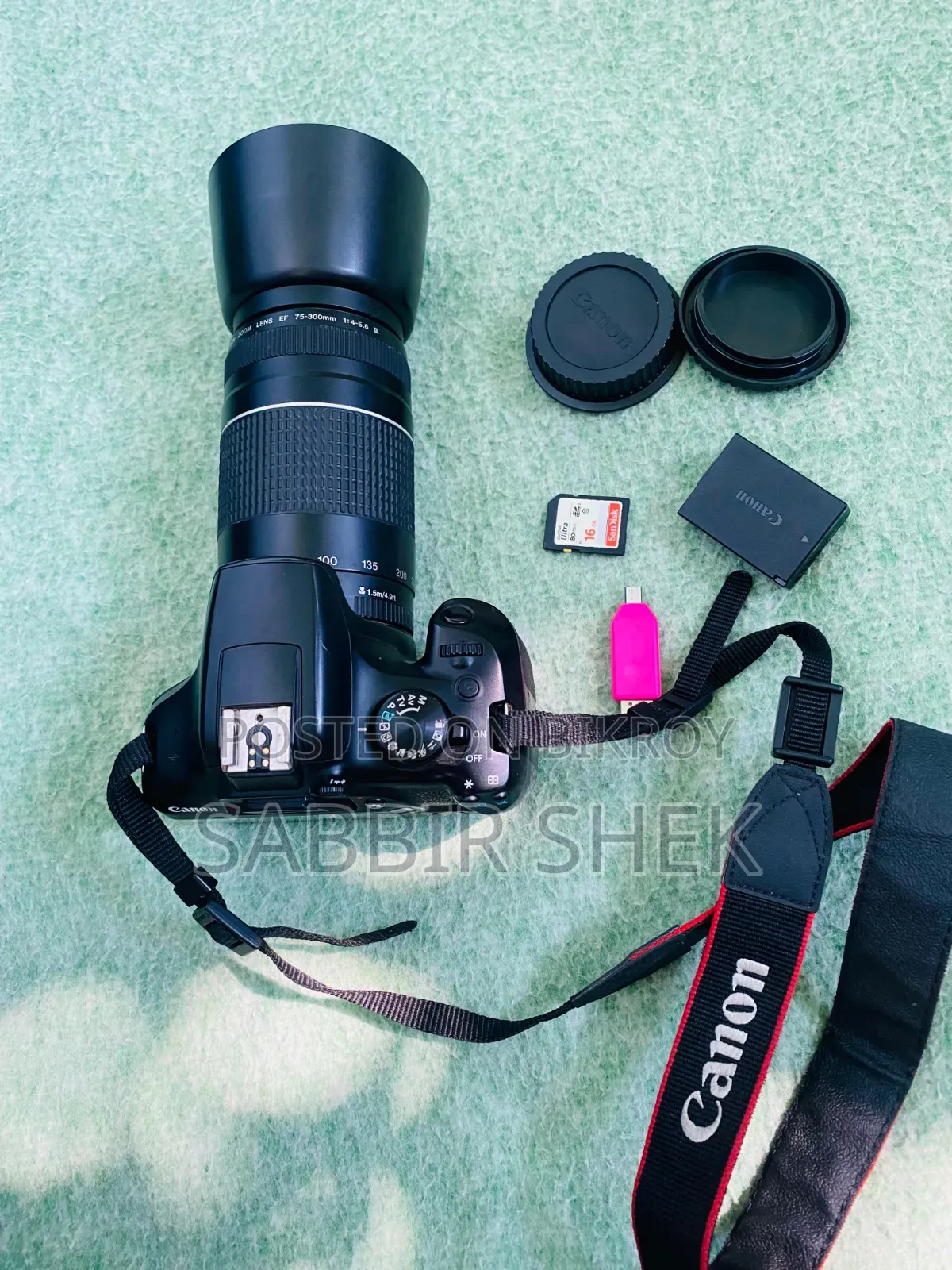 Canon 1300d With 75-300mm Zoom Lens
