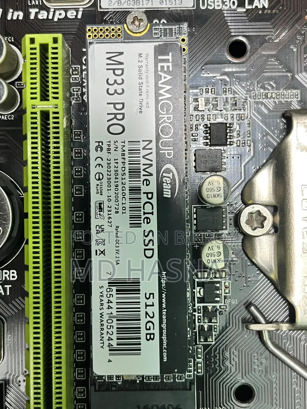 Intel Motherboard + I5 6th Gen Cpu With Cooler + M.2 512gb