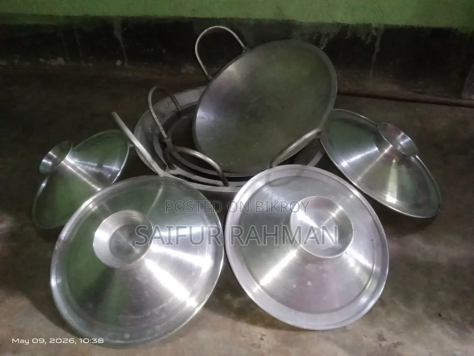 নতুন ৪টি কড়াই এবং ৪ পিস ঢাকনা বিক্রি করব