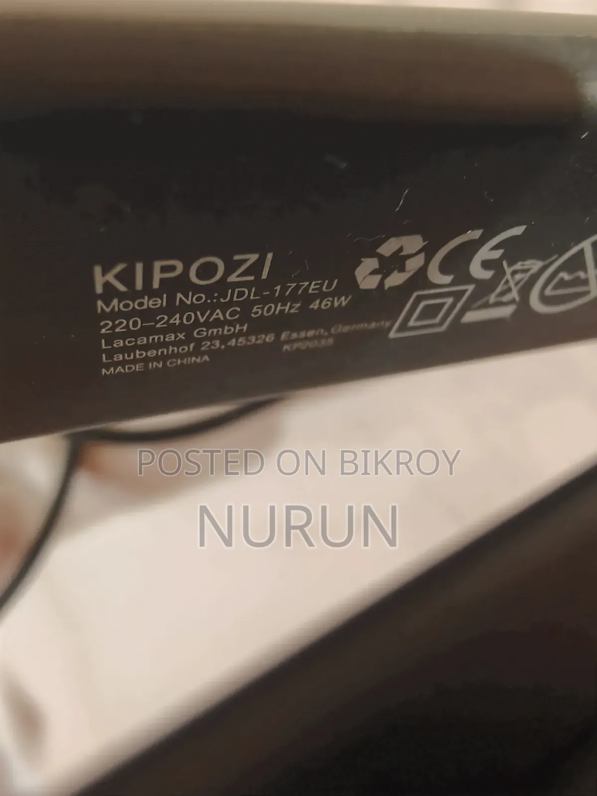 Kipozi Professional Hair Straightener (Model: Jdl-177eu) - Like New