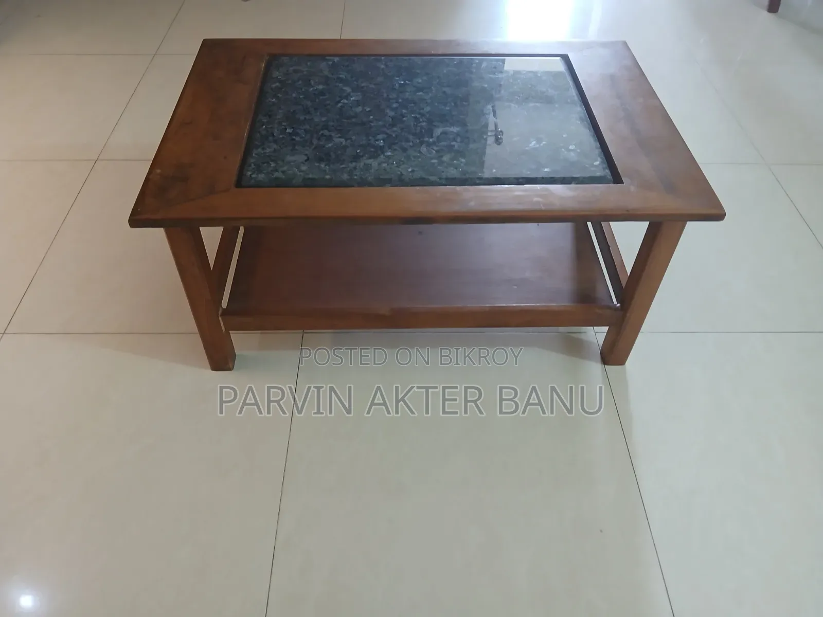 সেগুন কাঠ ও গ্রানাইট এর তৈরি টেবিল