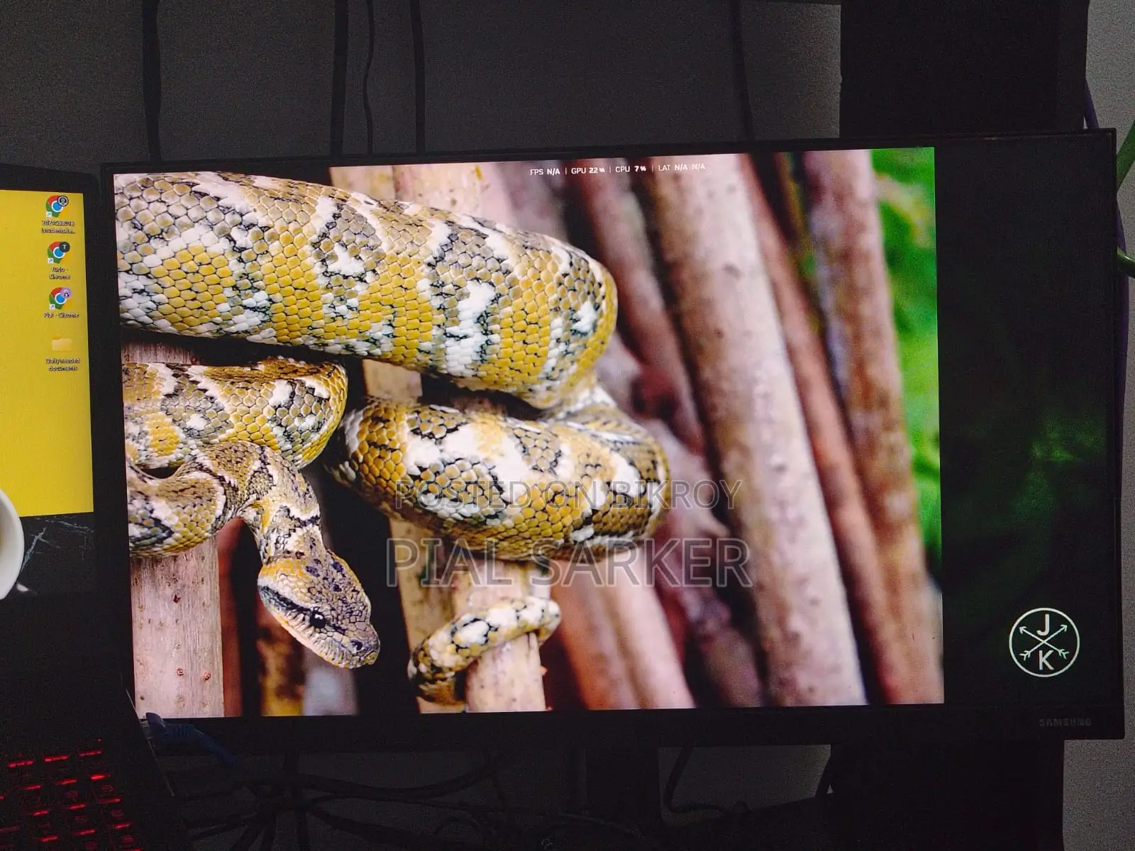 Samsung 21 Inch 75 Hz Monitor (Damaged Screen)