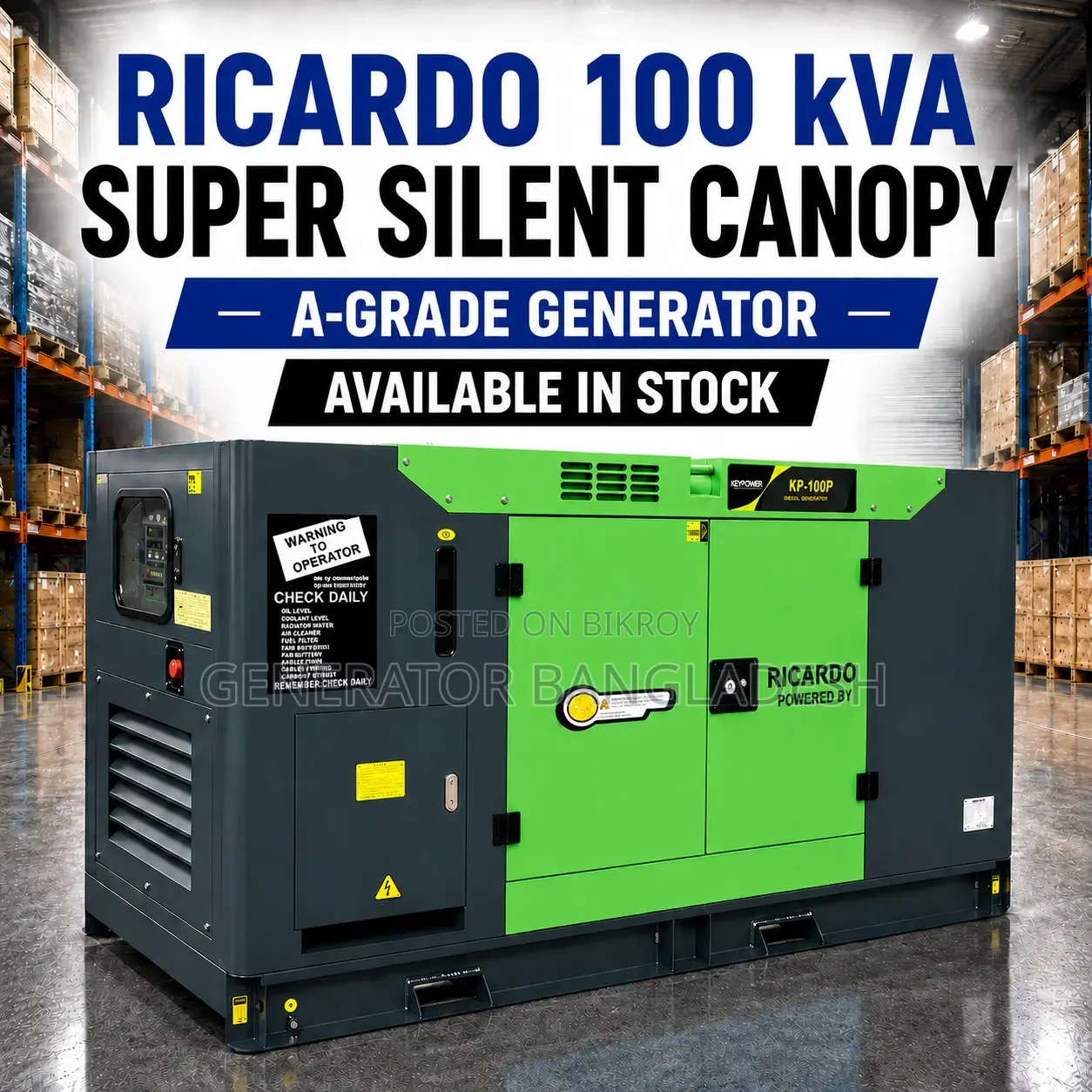 100 kVA Ricardo Diesel Generator