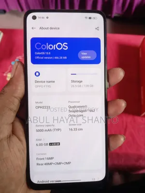 Oppo F19S 128 GB Black