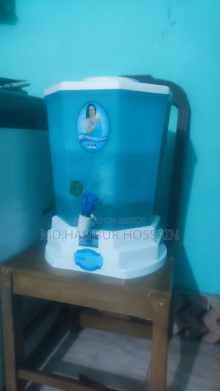 Gold Plus Gravity Based Uf Water Purifier 20l - White and Sky Blue