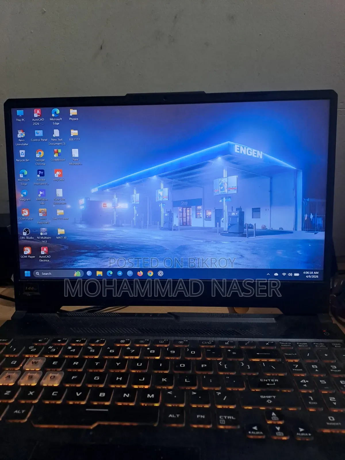 Laptop Asus TUF Gaming A15 8GB Intel Core I5 SSD 512GB