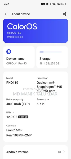 Oppo A1 Pro 256 GB