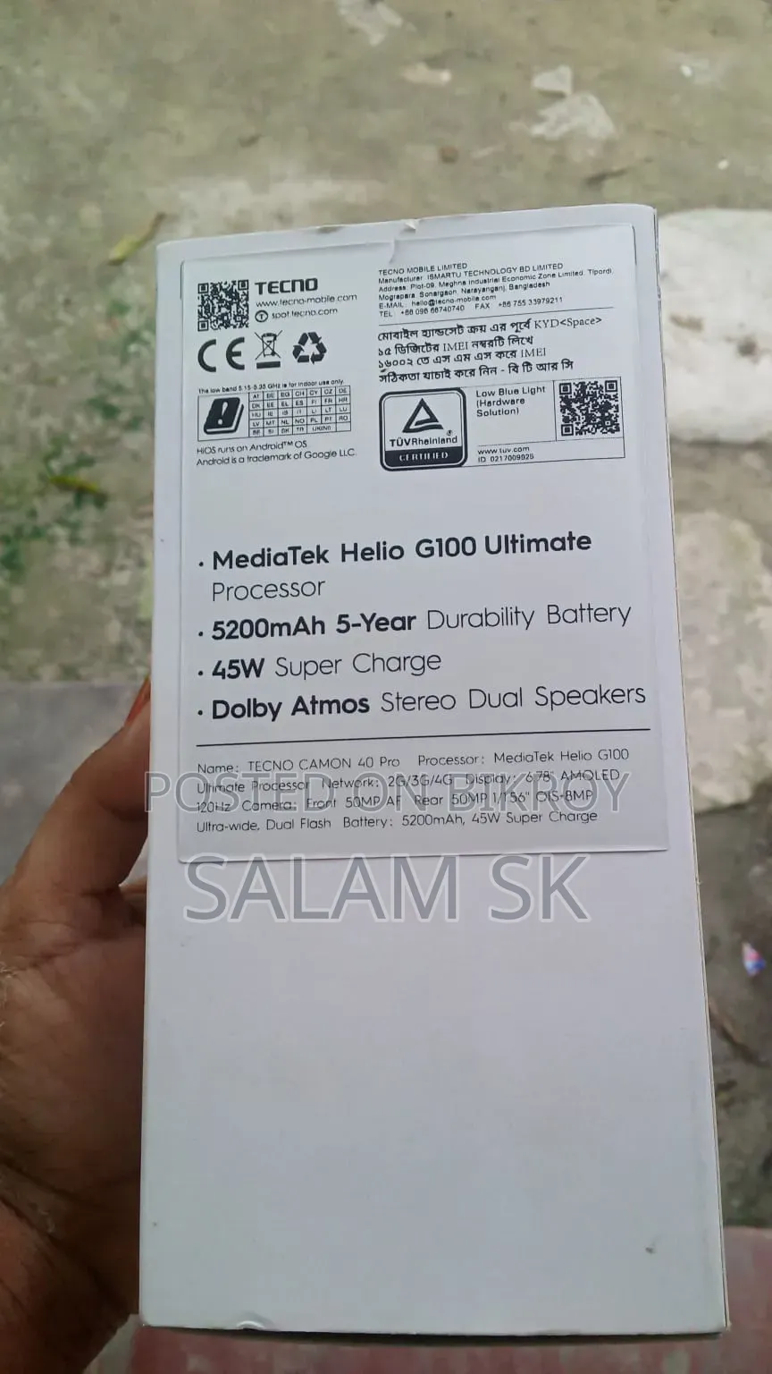 New Tecno Camon 40 256 GB