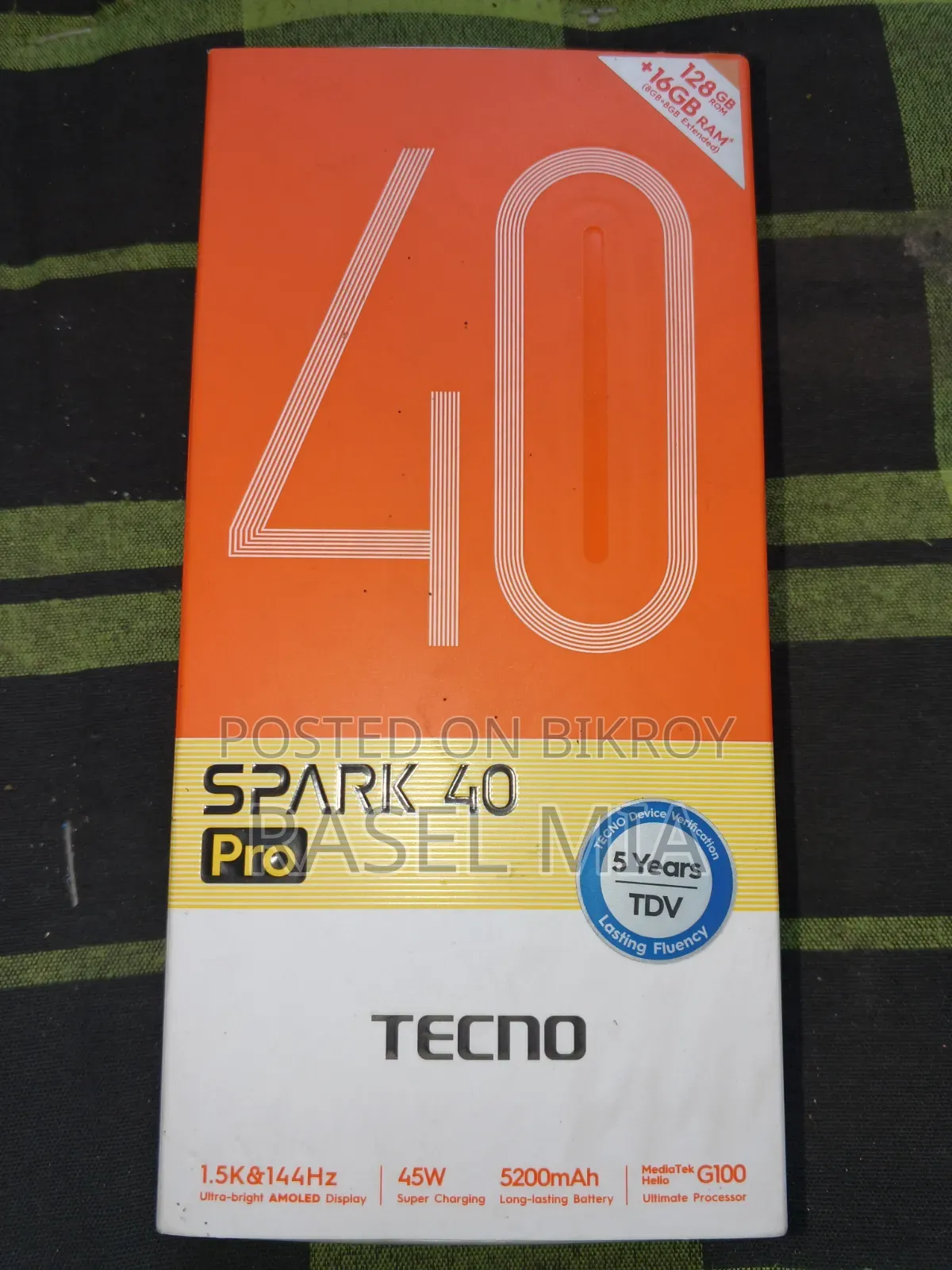 New Tecno Spark 40 Pro 128 GB Black