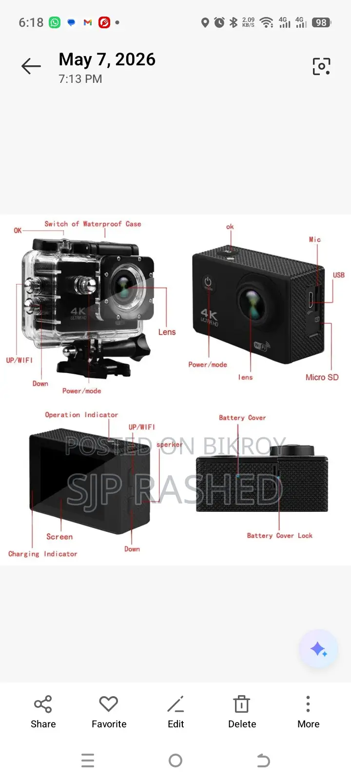 Ultra Hd Wifi Action Camera