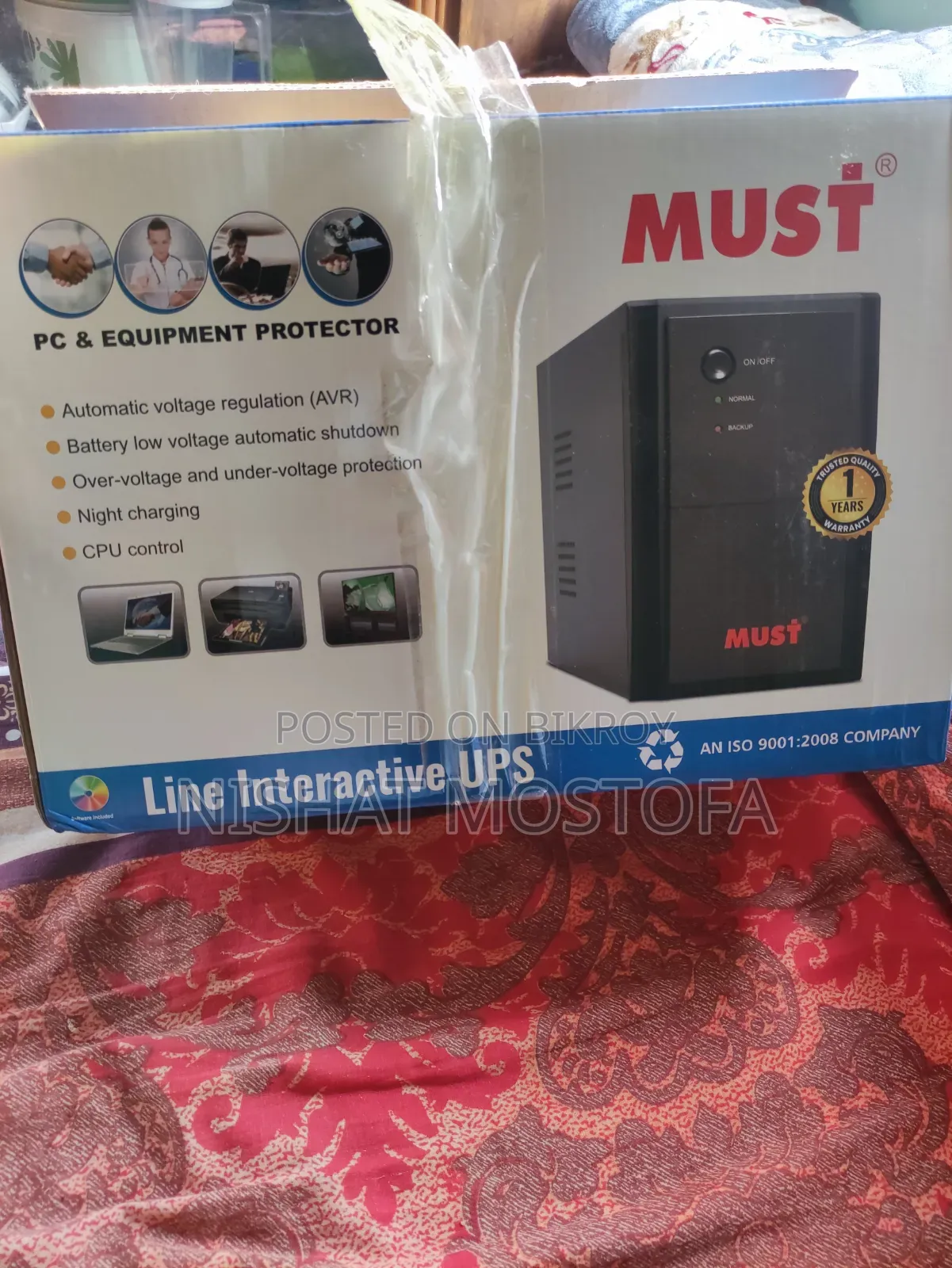 Must 1200VA Line Interactive Offline UPS
