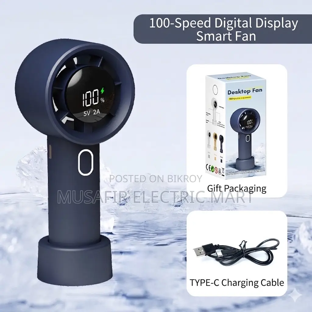 New Model 221 Turbo Fan Digital Display 100-Speed Usb Mini Fan
