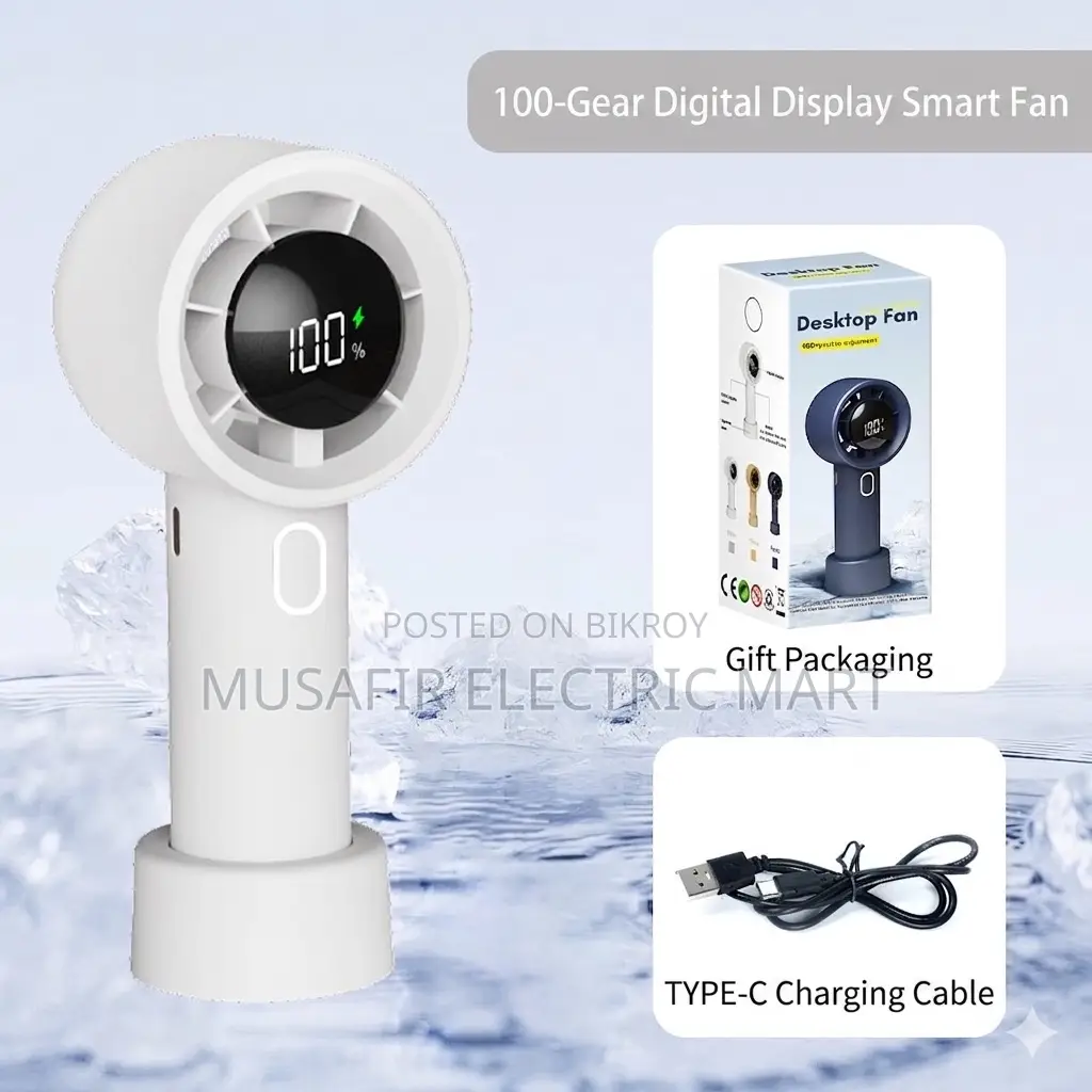 New Model 221 Turbo Fan Digital Display 100-Speed Usb Mini Fan