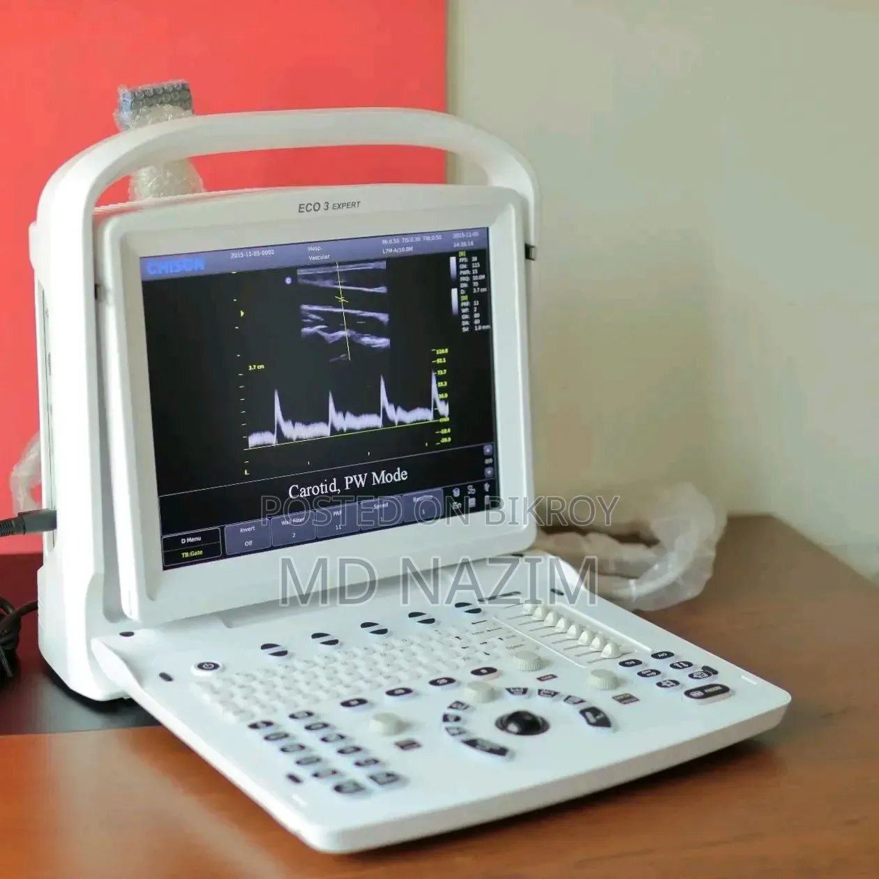 3D Color Doppler Ultrasound Machine with Linear Probe