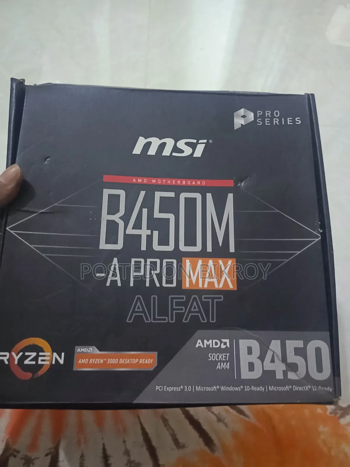 Msi B450-a Pro Max Amd Am4 Motherboard.