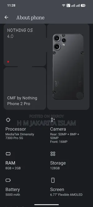Nothing Phone CMF Phone 2 Pro 128 GB Black