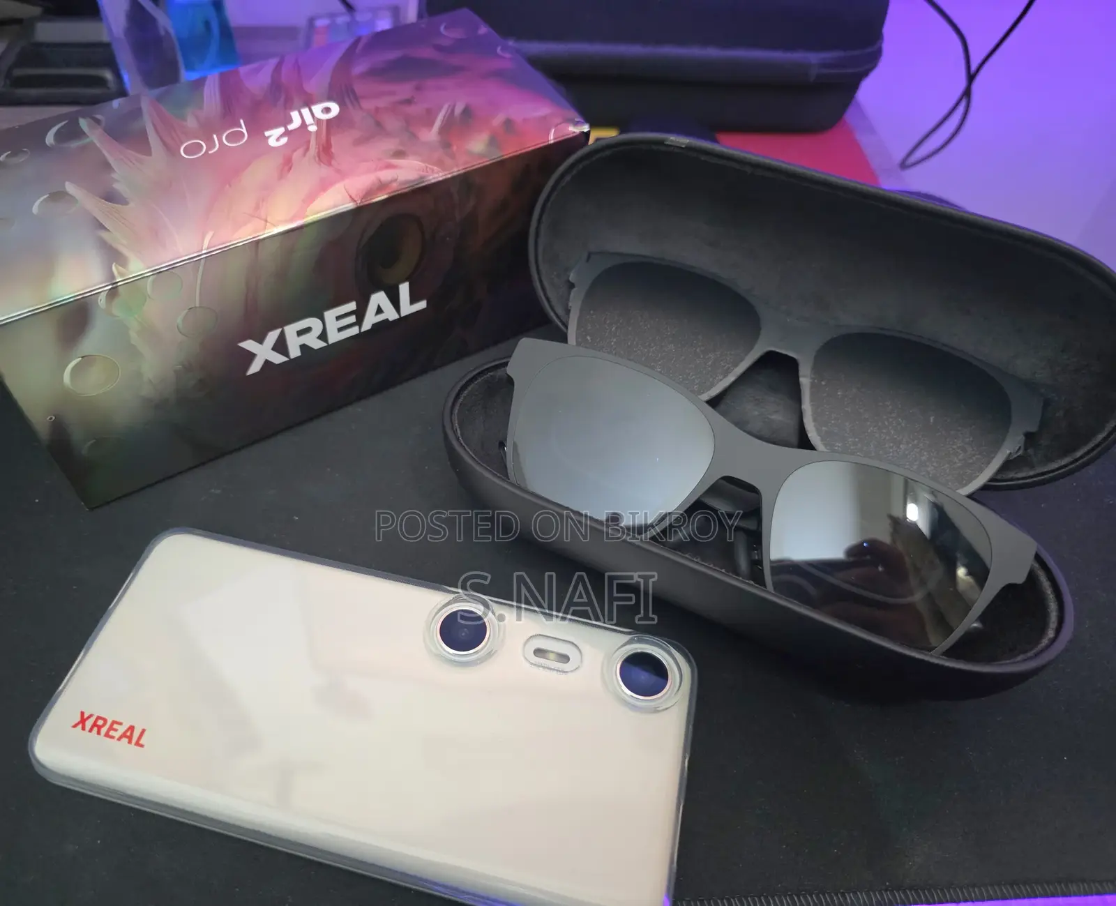 The Xreal Glass Air 2 Pro Beam Pro 3d Android Phone Package. From Uk
