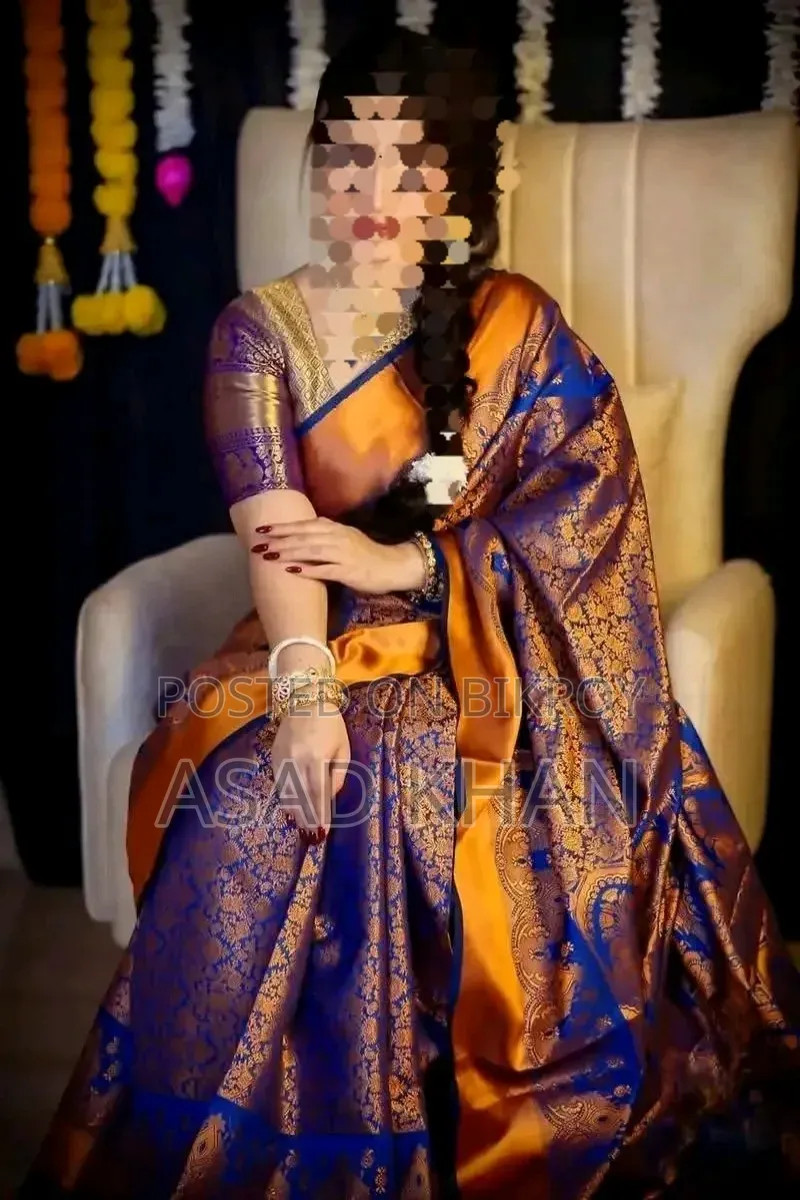 Original Tangail Kanchivaram Katan Saree with Blouse Piece