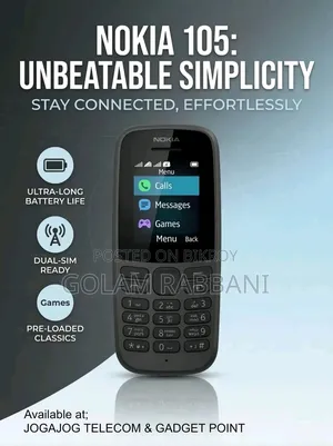 New Nokia 105 Black