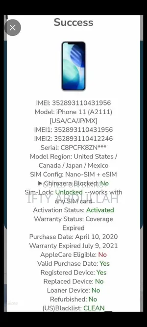 Apple iPhone 11 64 GB White