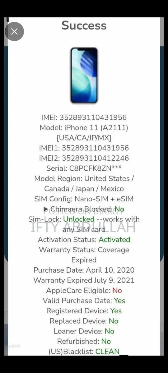 Apple iPhone 11 64 GB White