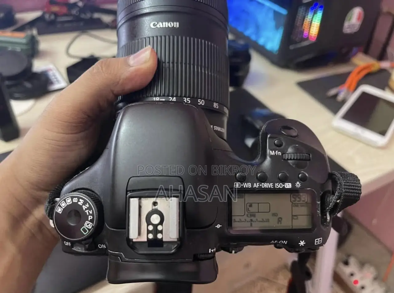 ডিএসএলআর Canon 7d, 18-135 52 মিমি লেন্স