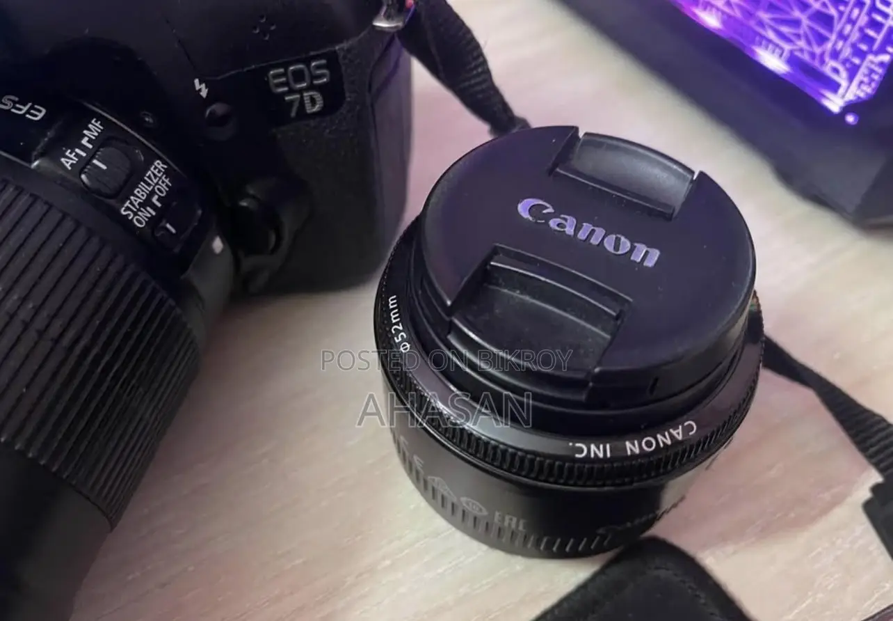 ডিএসএলআর Canon 7d, 18-135 52 মিমি লেন্স