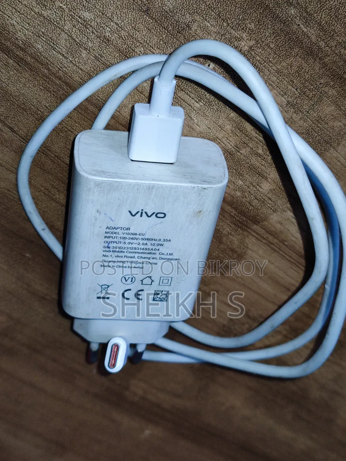 Vivo 10W Original Mobile Charger