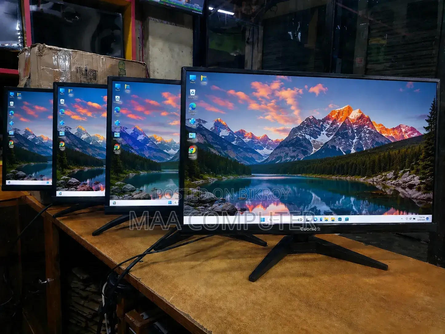 Esonic 22" Borderless Type Full HD LED Monitor Almost New With Warranty