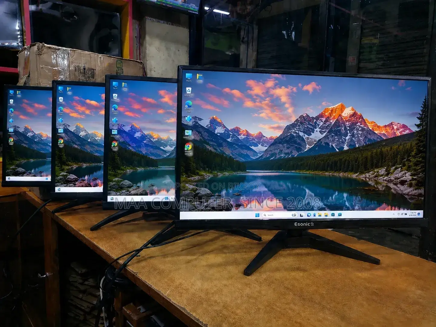 Discount Offer > 22 Inch Borderless Type { Esonic } FullHD Led Monitor