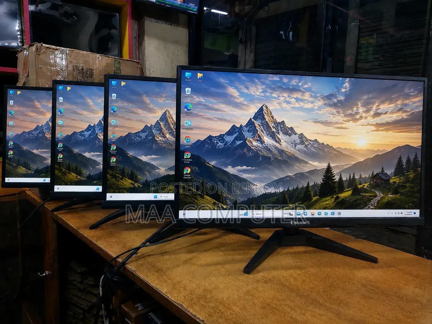 Esonic 22" Borderless Type Full HD LED Monitor Almost New With Warranty