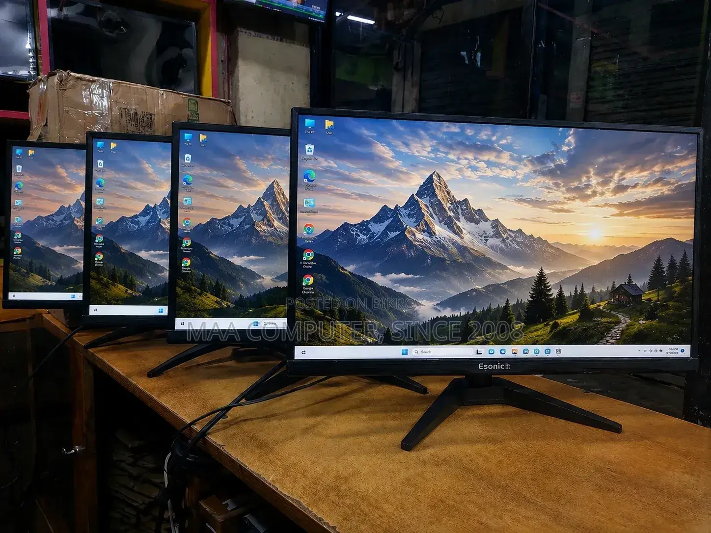 Discount Offer > 22 Inch Borderless Type { Esonic } FullHD Led Monitor