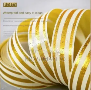 1 PCS । Self-Adhesive 3-Line Waterproof Tiles Gap Tape (Golden)