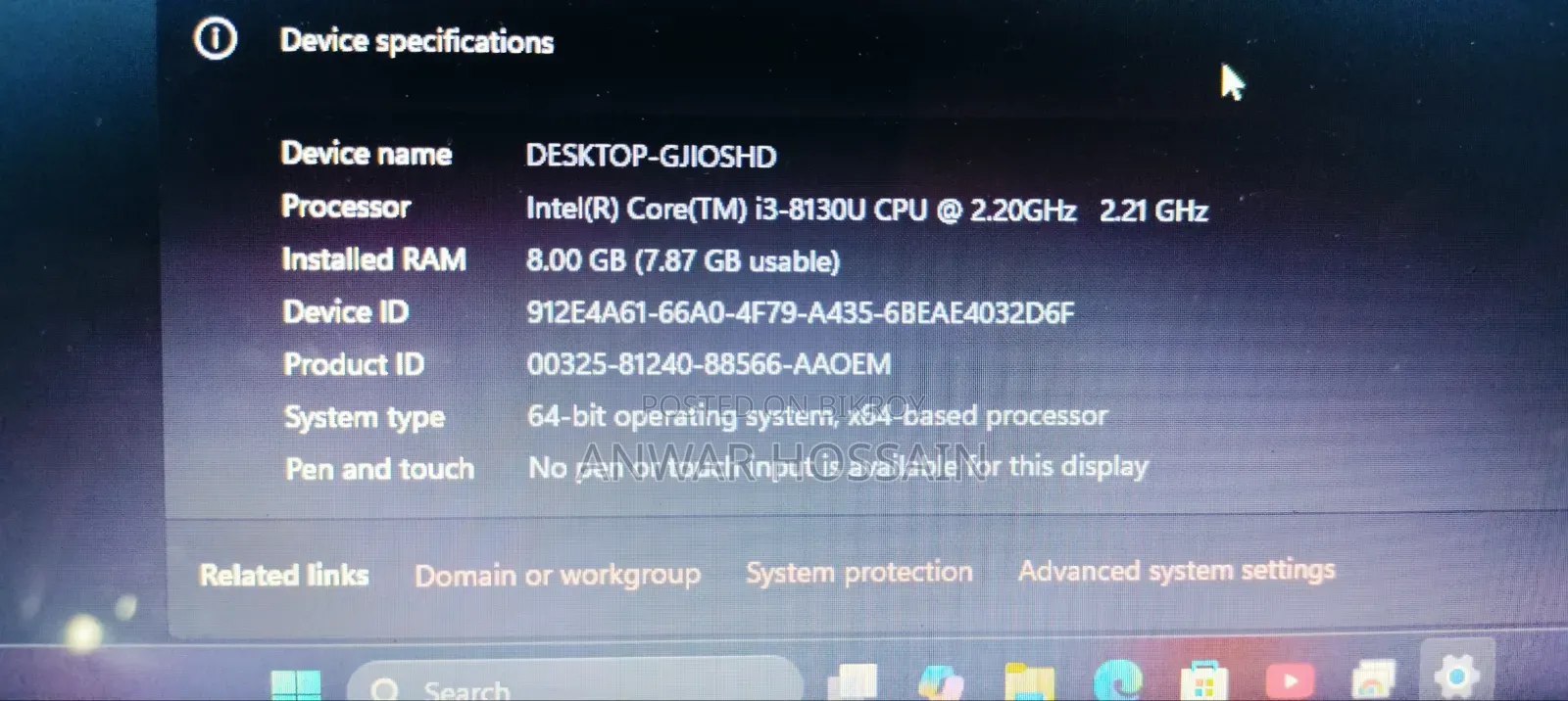 Laptop HP ProBook 450 G5 8GB Intel Core I3 SSD 256GB