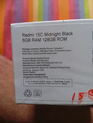 Xiaomi Redmi 15C 4G 128 GB Black