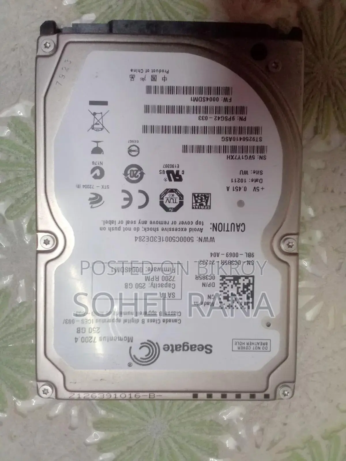 Laptop HDD With Sata to Usb Converter