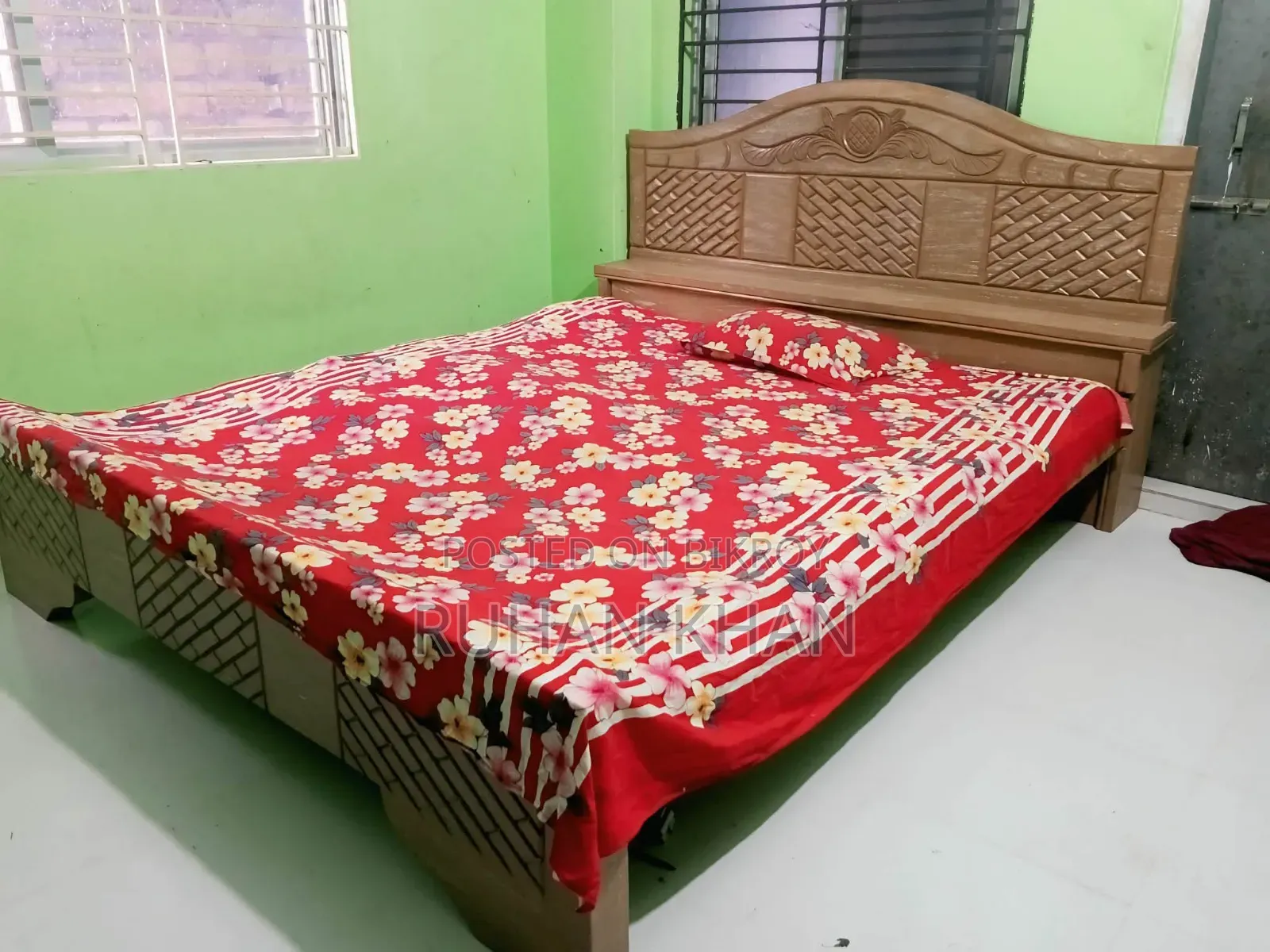 সেগুন কাঠের খাট ৬/৭ ফিট