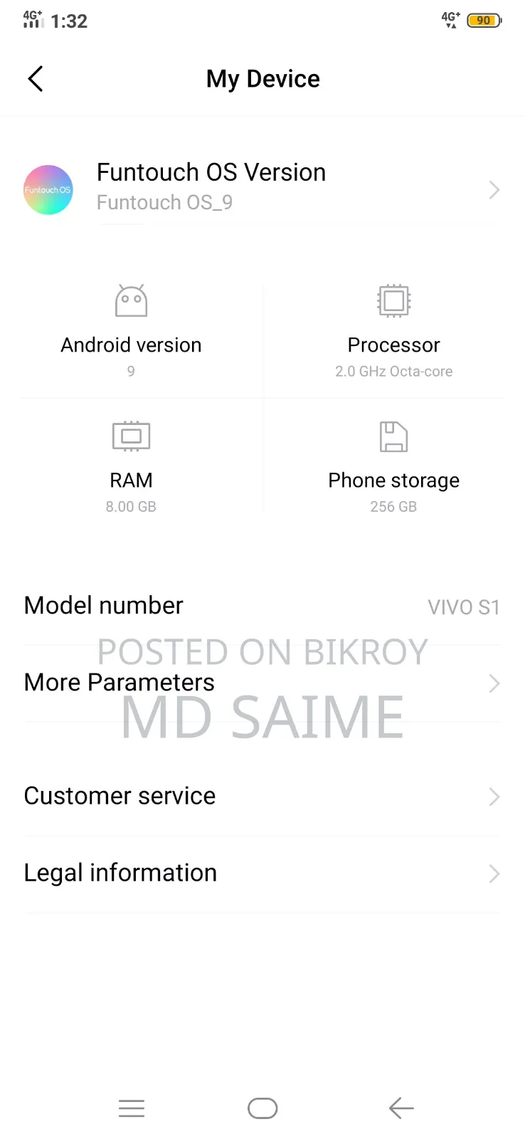 Vivo S1 128 GB