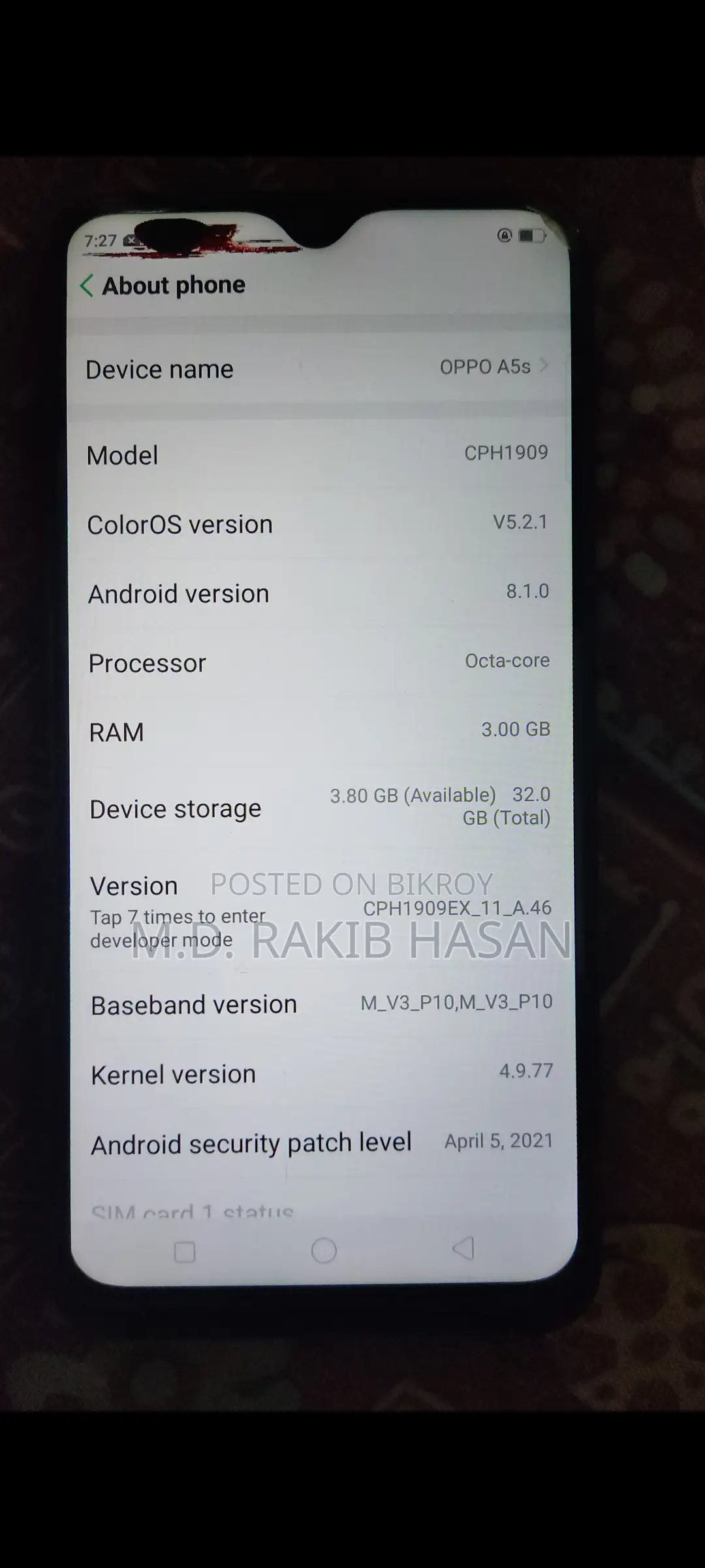 Oppo A5 64 GB Blue