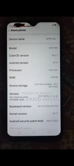 Oppo A5 64 GB Blue