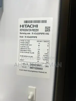 Hitachi Refrigerator R-Vg420p8pb (Kd) XRZ (375 L)